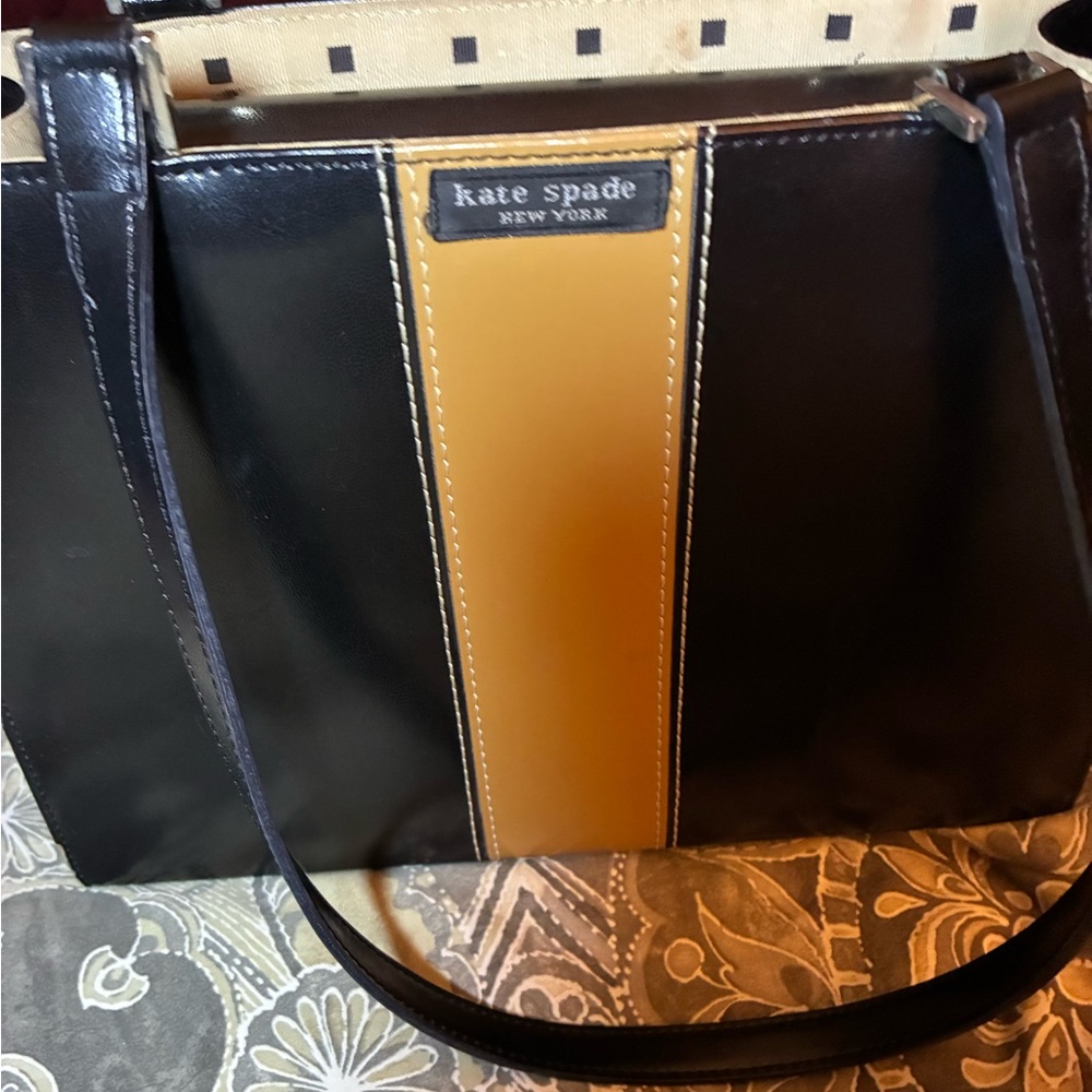 Kate Spade Black and Tan Shoulder Bag